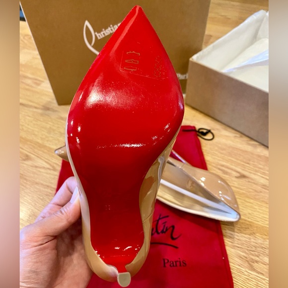 Christian Louboutin - So Kate 120 Nude Patent  Pumps - Brand New - size 37 - Picture 13 of 13
